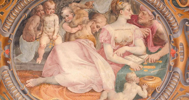 Décor peint au château d'Ancy le franc