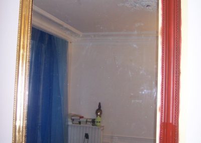 dorure sur miroir en cuivre