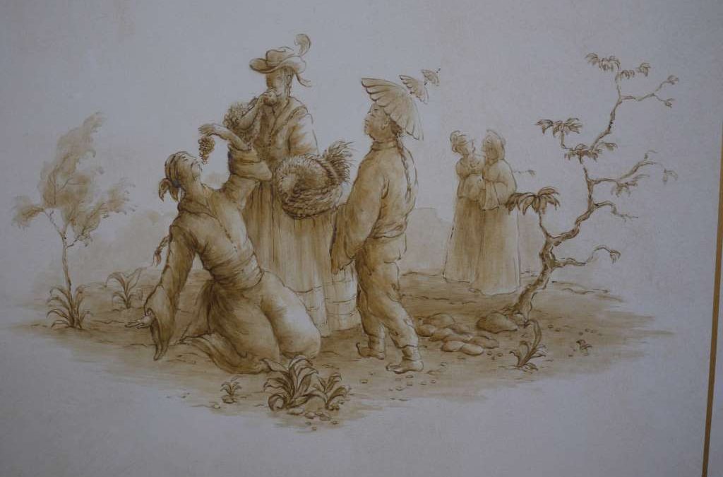 TROMPE L&rsquo;OEIL : décor peint en chinoiseries et faux marbres