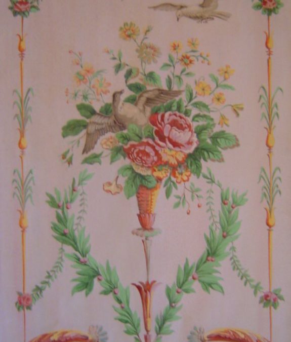 TROMPE L&rsquo;OEIL inspiré de grotesques imprimées fin XVIIIe siècle